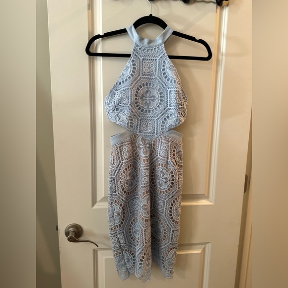 Hello Molly No Hesitation Dress - Baby Blue & Nude - Picture 7 of 14